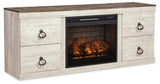 Willowton 4-Piece Entertainment Center with Electric Fireplace