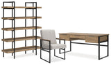 Montia Home Office Desk with Chair and Bookcase