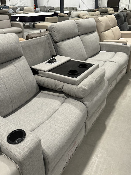 104” Manual Quadruple Recliner with Fold Down Center Console with Power USB and plug in