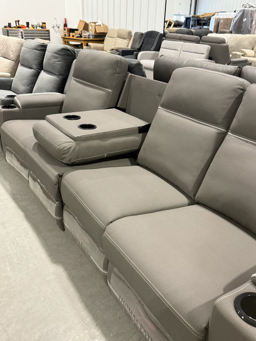 104” Manual Quadruple Recliner with Fold Down Center Console