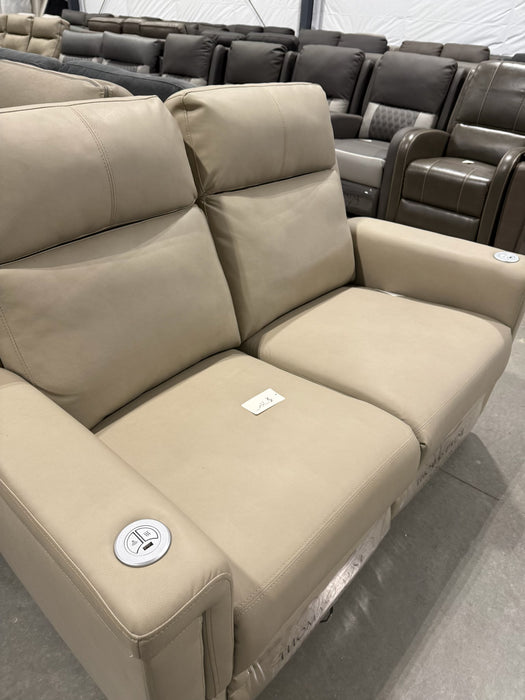 58” Manual Dual Recliner with Heat/Lights/USB