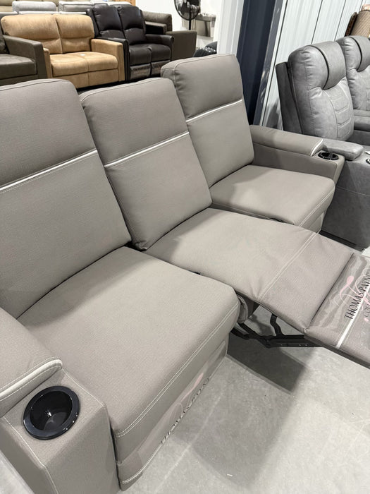81” Triple Recliner with Fold Down Center Console