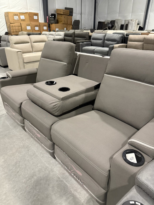 81” Triple Recliner with Fold Down Center Console
