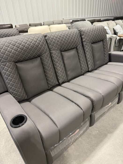 81” 4-Way Power Triple Reclining Sofa with Lights