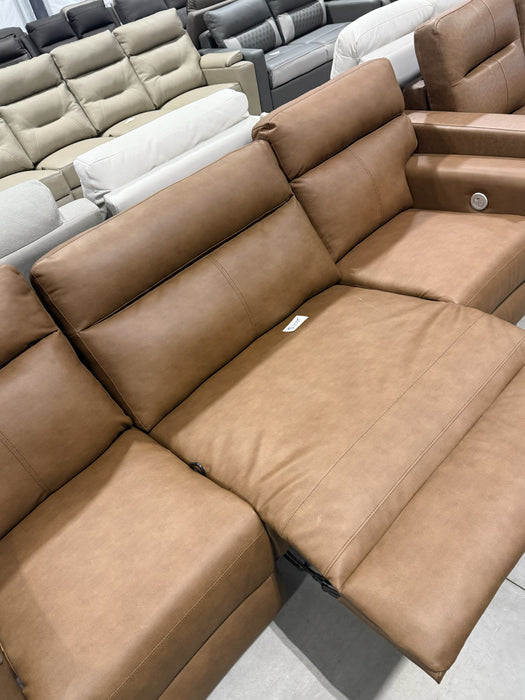 92” Manual Reclining Sofa with Oversized Center Reclining Chair with Heat/Lights/USB