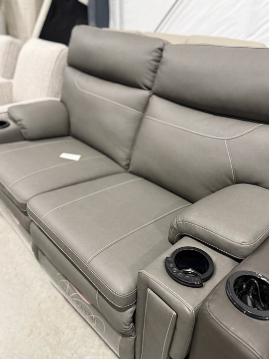 58” Manual Dual Recliner with Heat/Massage/Light