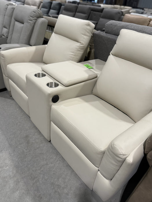 70” Ultra-leather Power Dual Recliner with USB and Center Console