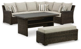 Brook Ranch Outdoor Sectional Set with Coffee Table