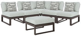 Beachloft 5-Piece Outdoor Sectional with Ottoman