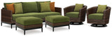 Horizon Hall Outdoor Sofa, 2 Lounge Chairs and 2 Ottomans