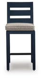 East Beach Outdoor Fire Pit Bar Table and 4 Barstools