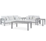 Hurley Park Outdoor Sofa and Loveseat with Coffee Table and 2 End Tables