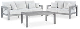 Hurley Park Outdoor Sofa and Loveseat with Coffee Table