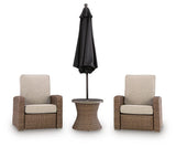 Laguna Heights 2 Outdoor Recliners and End Table