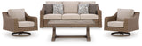 Laguna Heights Outdoor Sofa and 2 Chairs with Coffee Table