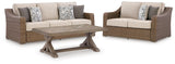 Laguna Heights Outdoor Sofa and Loveseat with Coffee Table