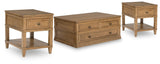 Sharlance Coffee Table with 2 End Tables