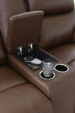 VonRyan Dual Power Leather Reclining Sofa and Loveseat