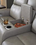 5Z-Relaxation Dual Power Reclining Leather Sofa and Loveseat