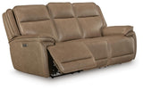 Glencroft Malcesine Dual Power Leather Reclining Sofa and Loveseat