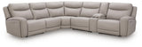 Gravier 6-Piece Power Reclining Sectional with Storage Console