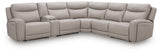 Gravier 6-Piece Power Reclining Sectional with Storage Console