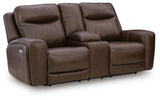 Gravier Power Reclining Loveseat with Console