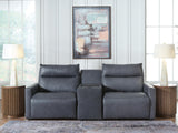 ModZ 3-Piece Power Reclining Sectional Loveseat with Audio Console