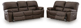 Leesworth Leather Power Sofa and Loveseat