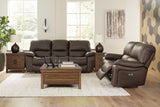 Leesworth Leather Power Sofa and Loveseat