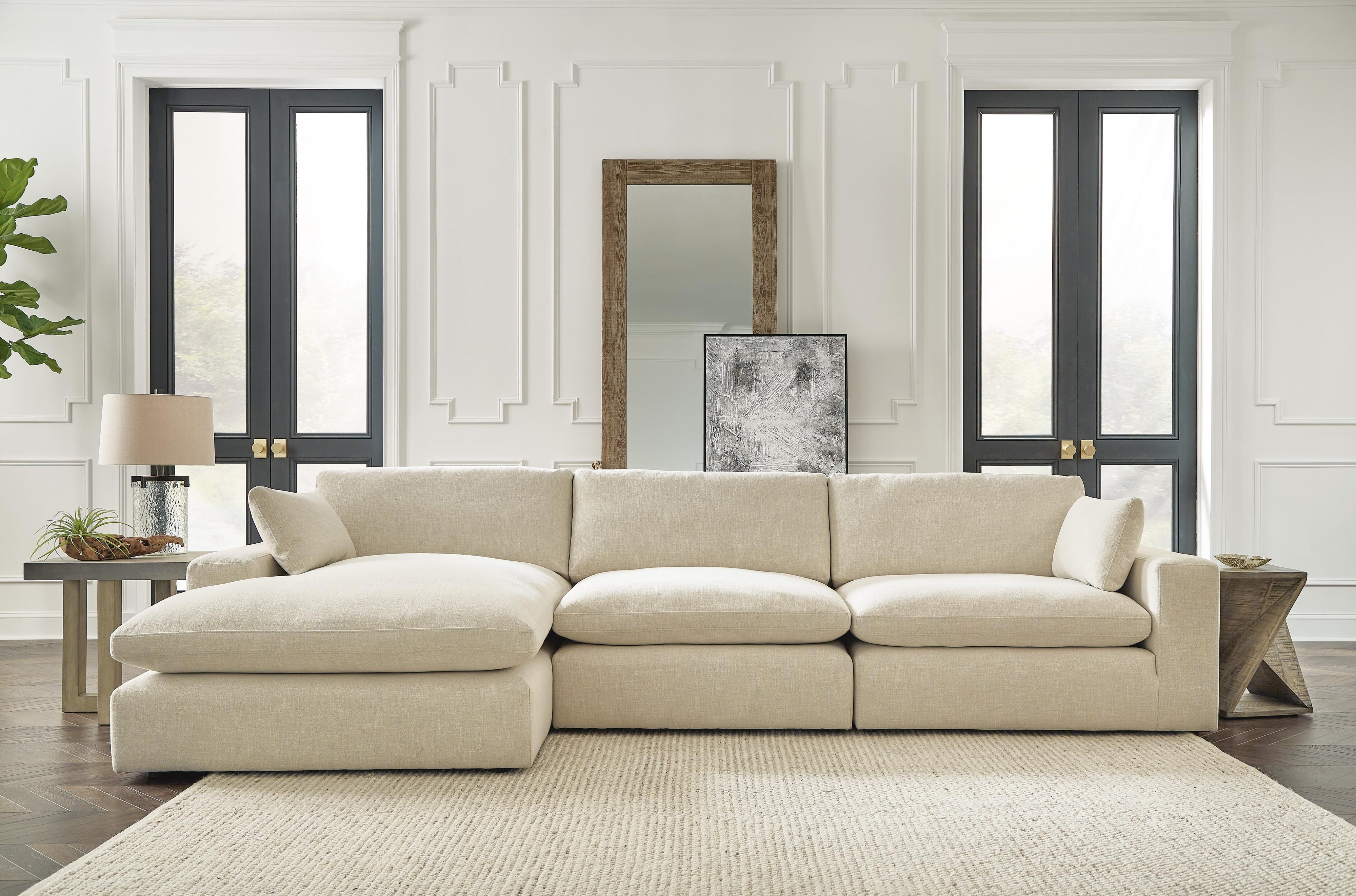 Elyza 3-Piece Sectional with Ottoman