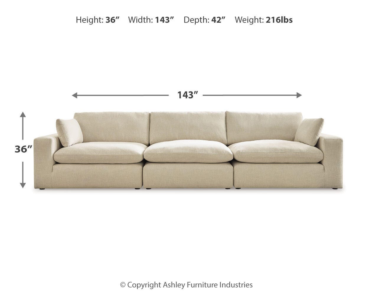 Elyza 3-Piece Sectional Sofa