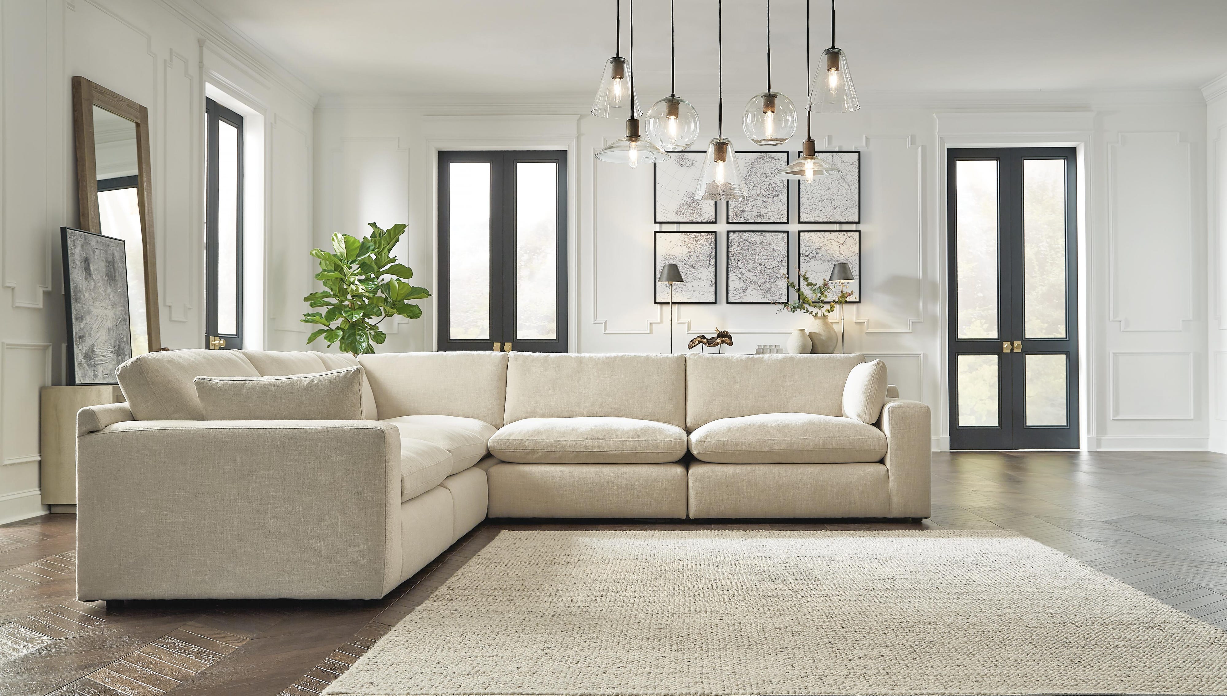 Elyza 5-Piece Sectional with Ottoman