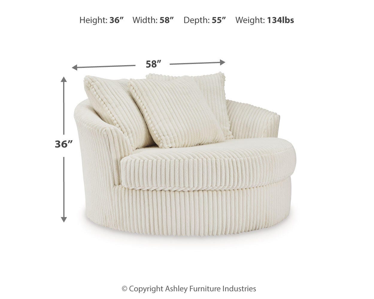Lindyn Oversized Swivel Accent Chair