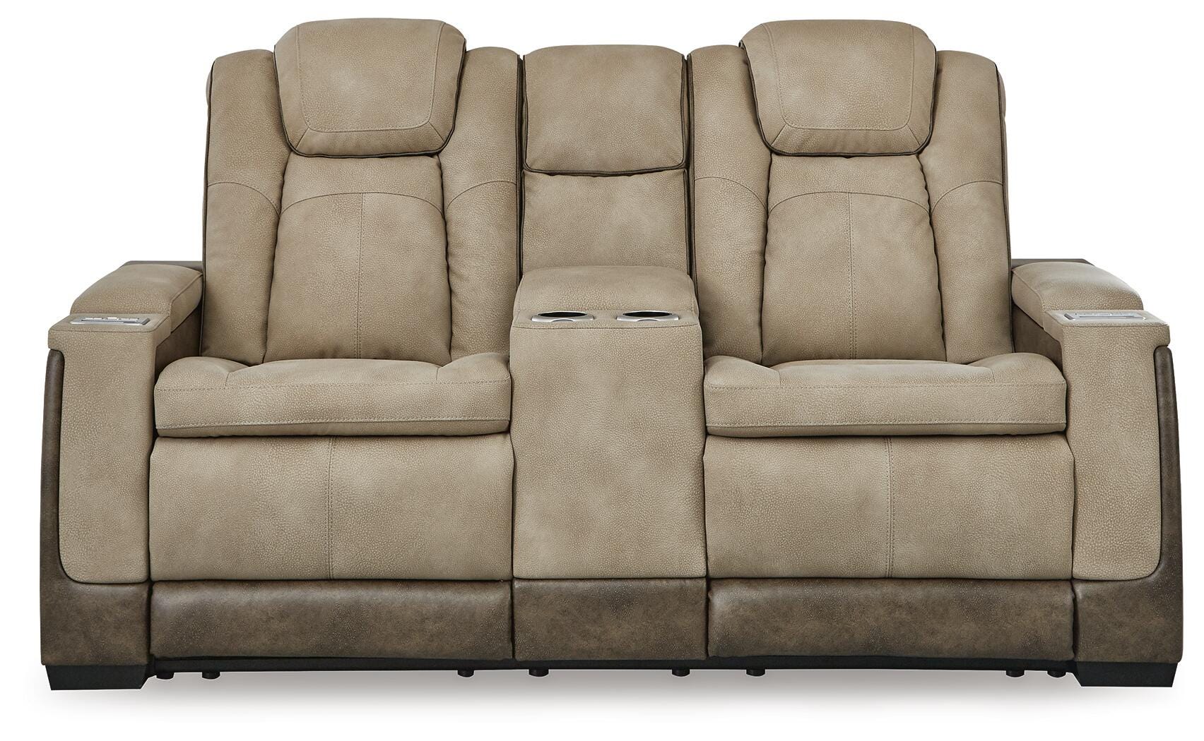 Next-Gen Durapella Power Reclining Loveseat with Console