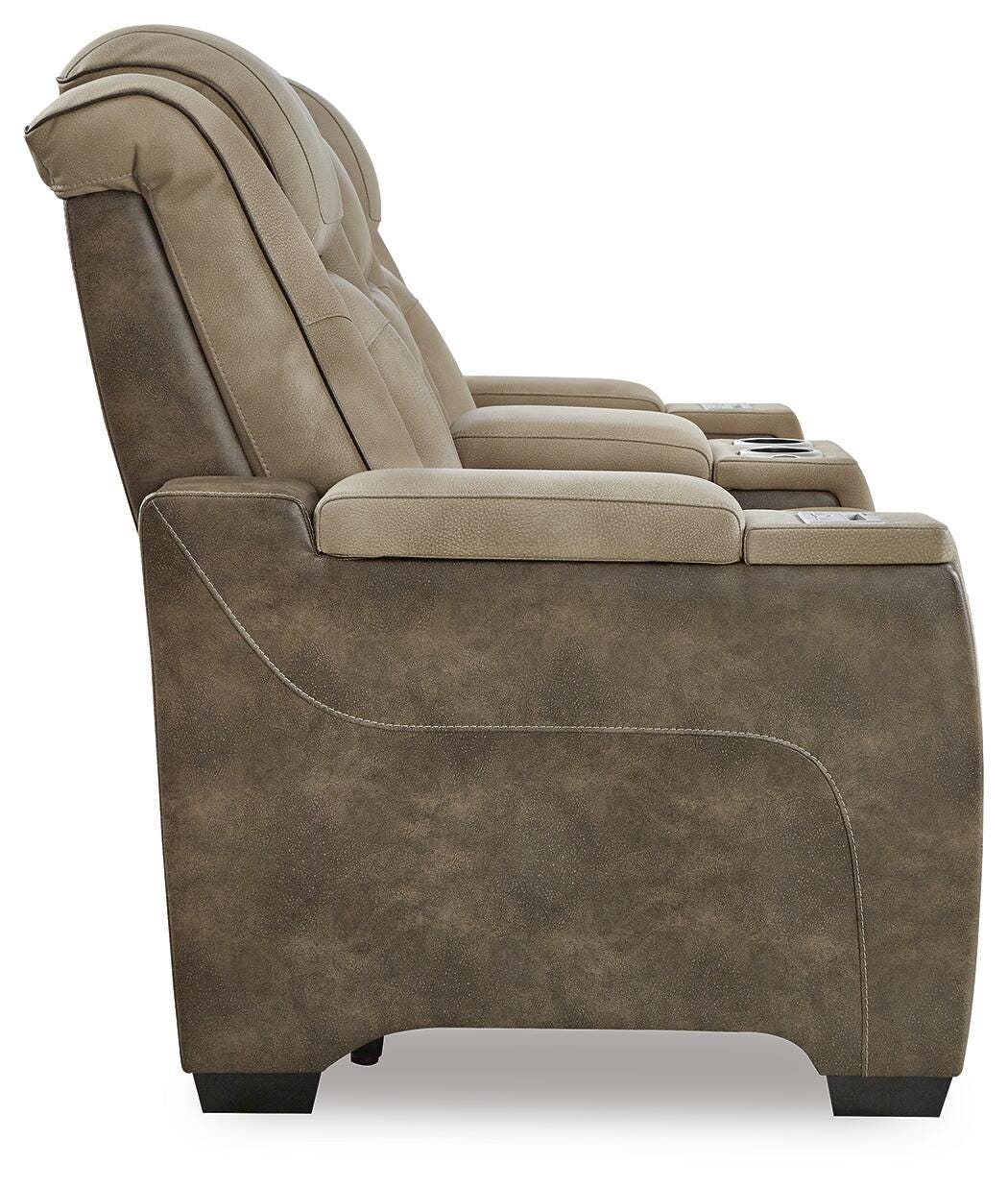 Next-Gen Durapella Power Reclining Loveseat with Console
