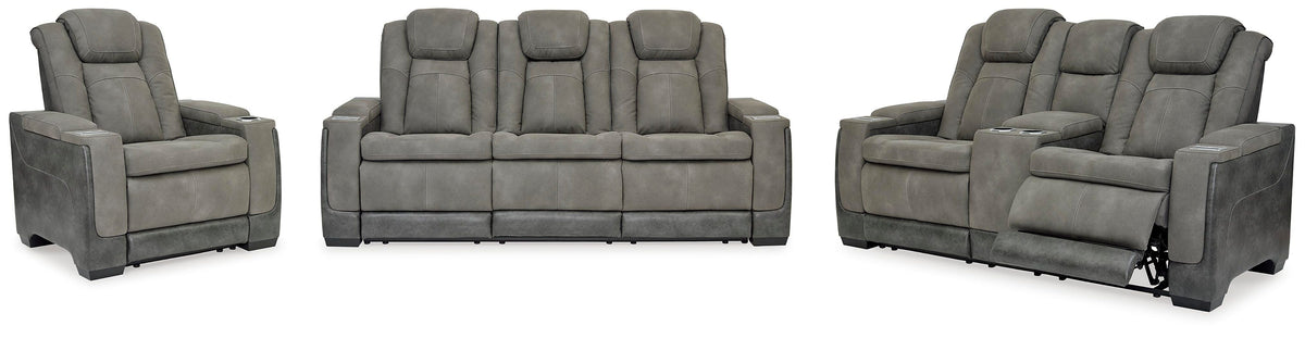 Next-Gen Durapella Performance Fabric Dual Power Reclining Sofa, Loveseat, and Recliner