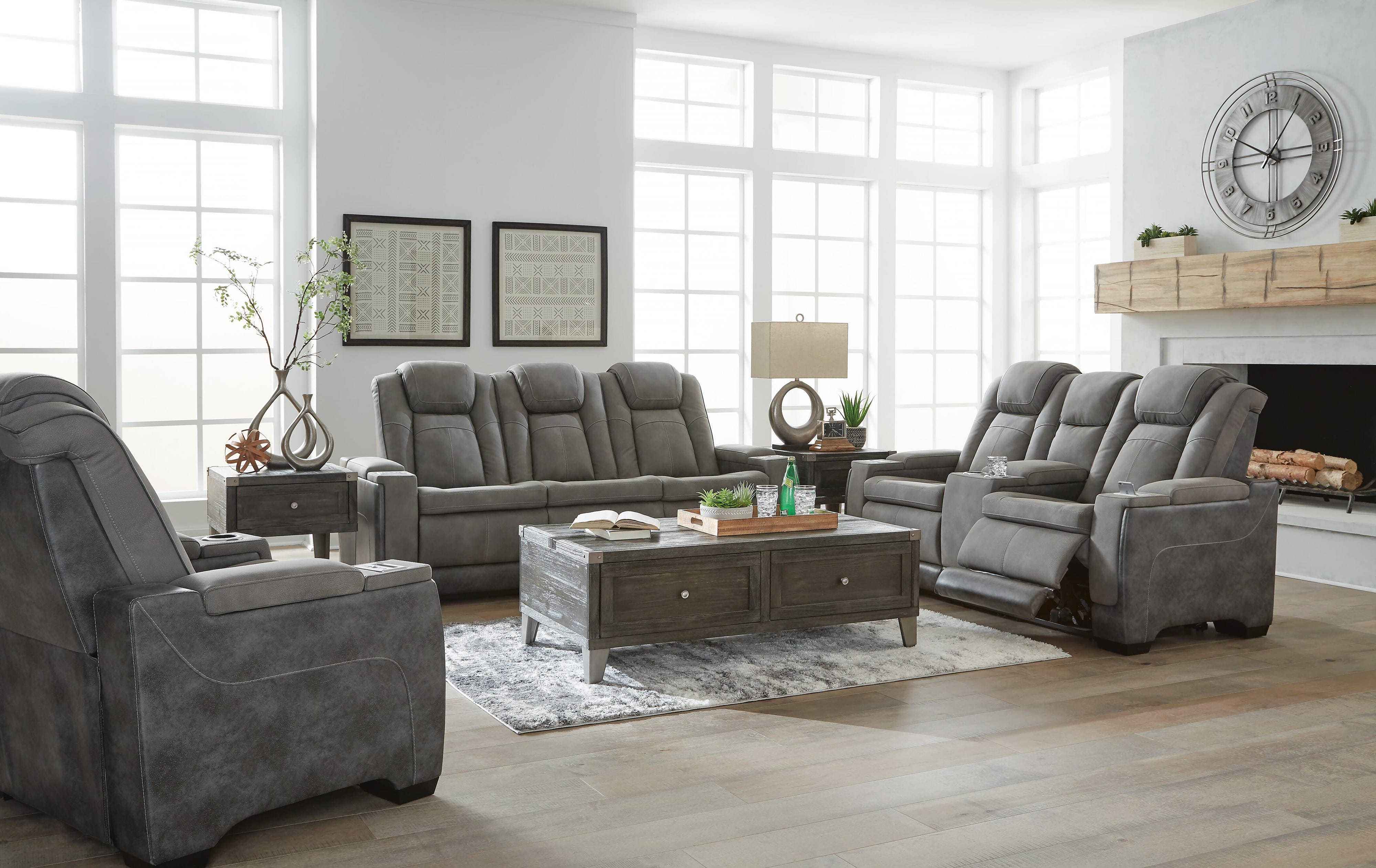Next-Gen Durapella Performance Fabric Dual Power Reclining Sofa, Loveseat, and Recliner