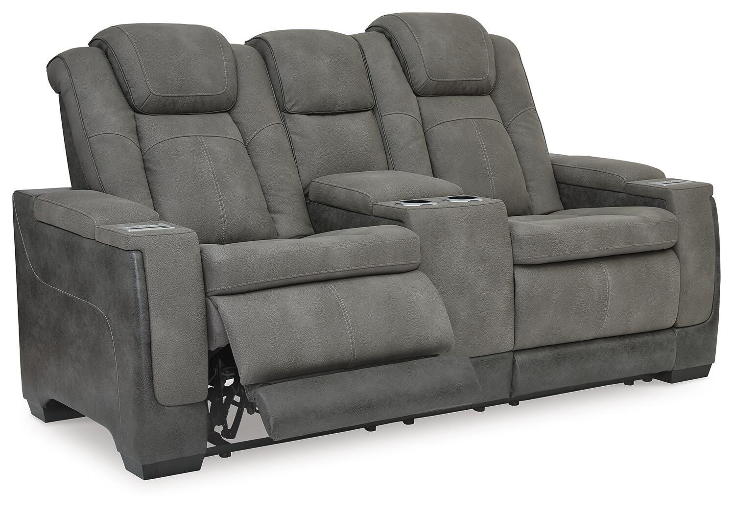 Next-Gen Durapella Power Reclining Loveseat with Console