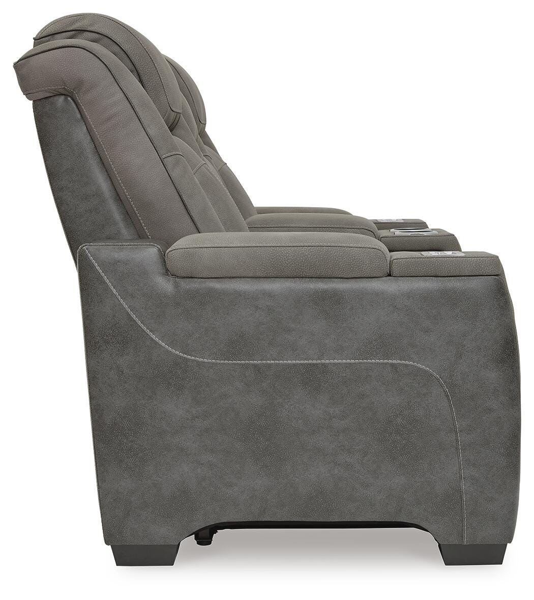 Next-Gen Durapella Power Reclining Loveseat with Console