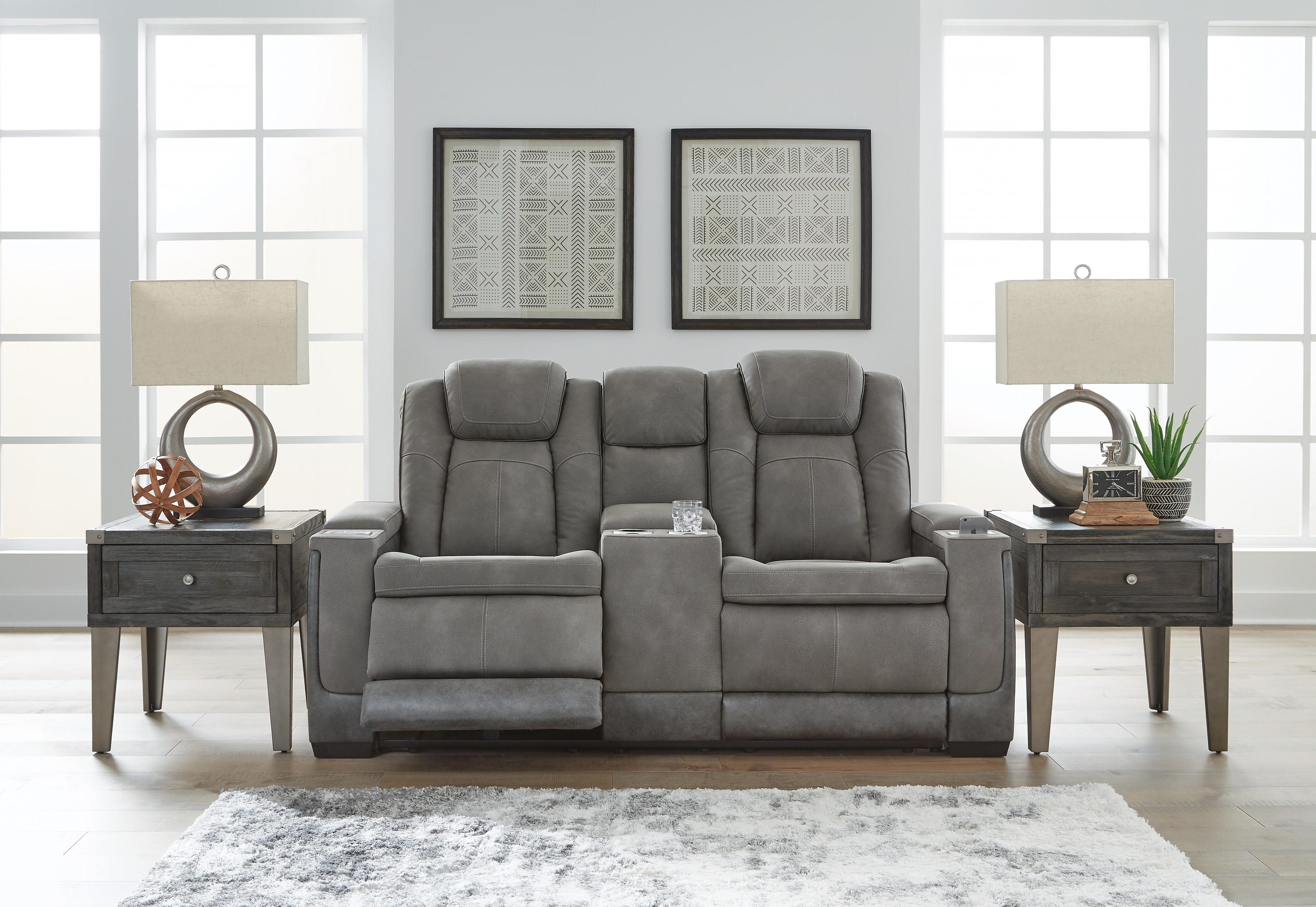 Next-Gen Durapella Power Reclining Loveseat with Console