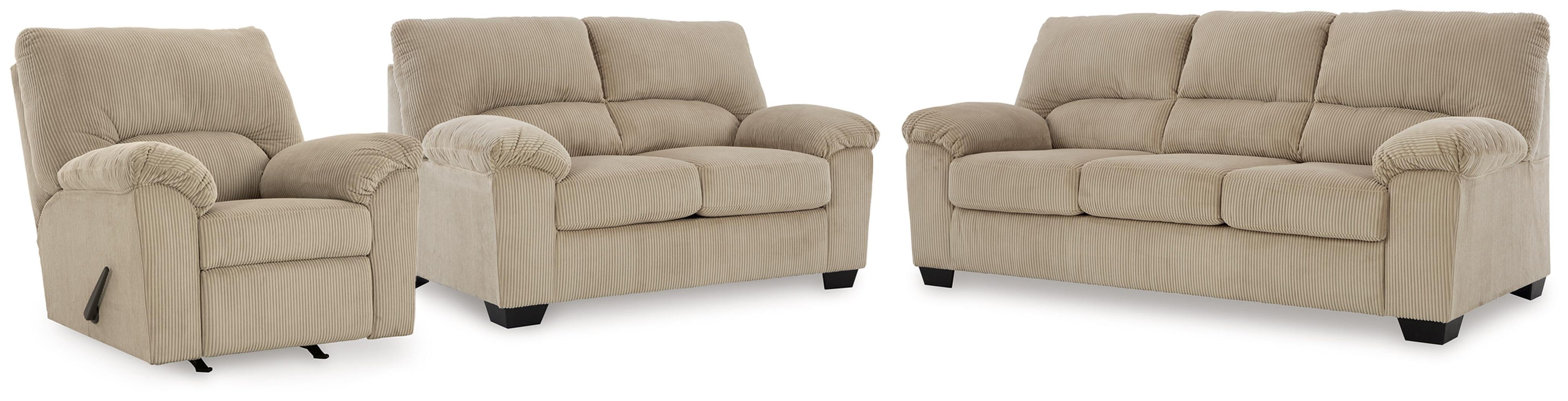 SimpleJoy Sofa, Loveseat and Recliner