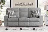Biscoe Performance Fabric Dual Power Reclining Sofa and Loveseat