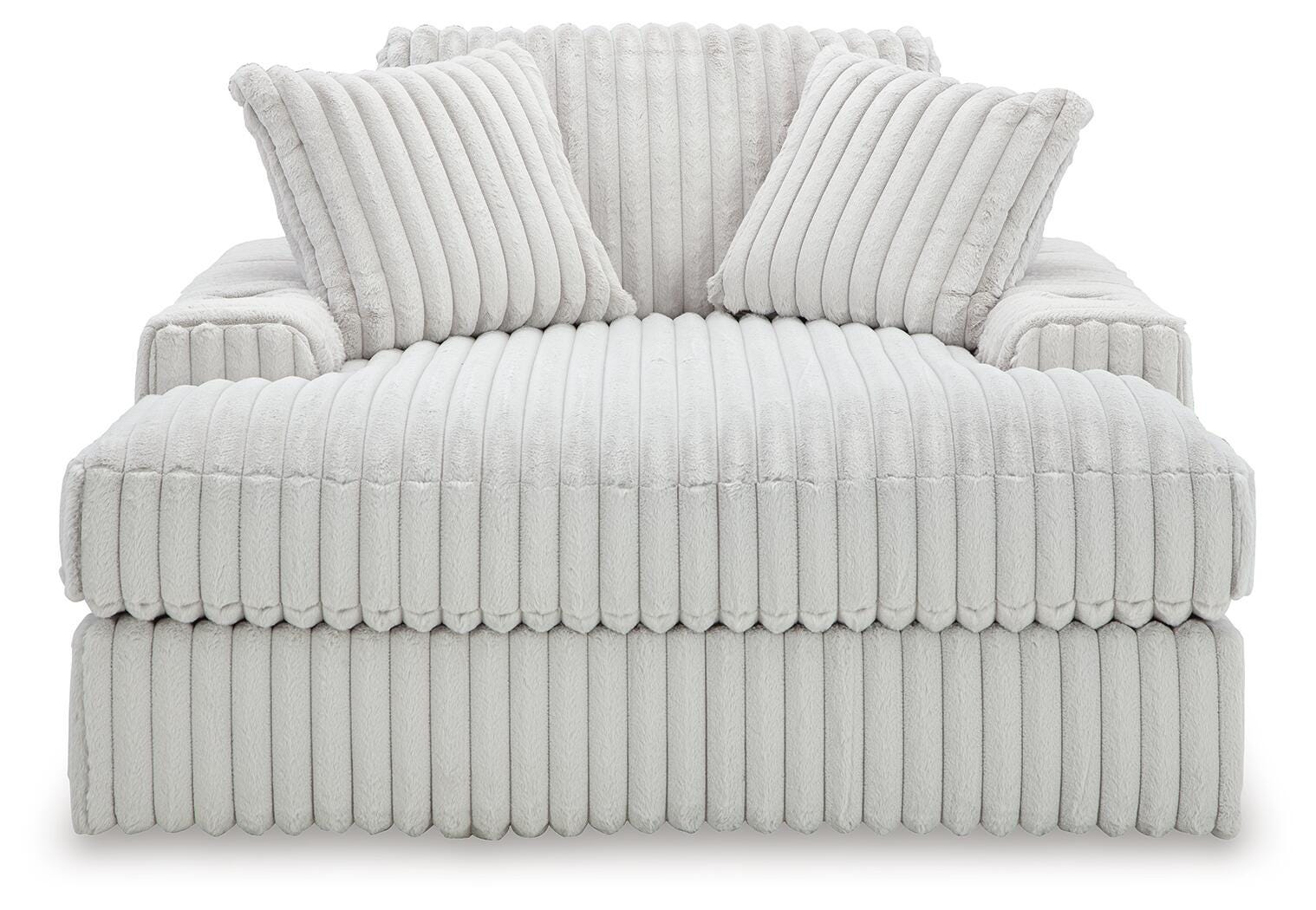 Stupendous 4-Piece Sectional, Oversized Chaise and Ottoman