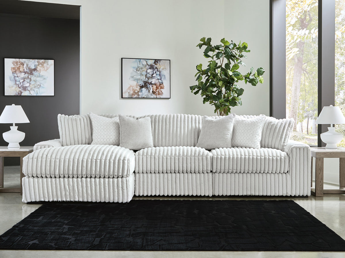 Stupendous 3-Piece Sectional with Chaise