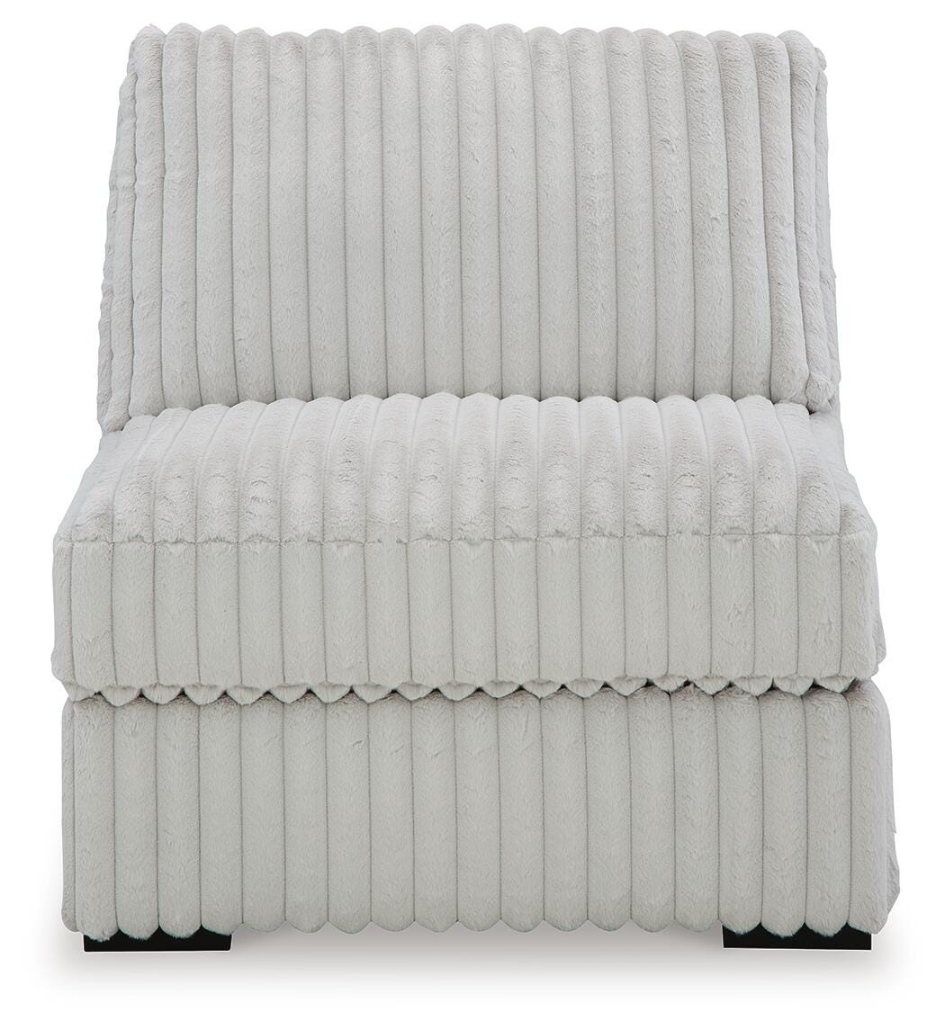 Stupendous 4-Piece Sectional, Oversized Chaise and Ottoman