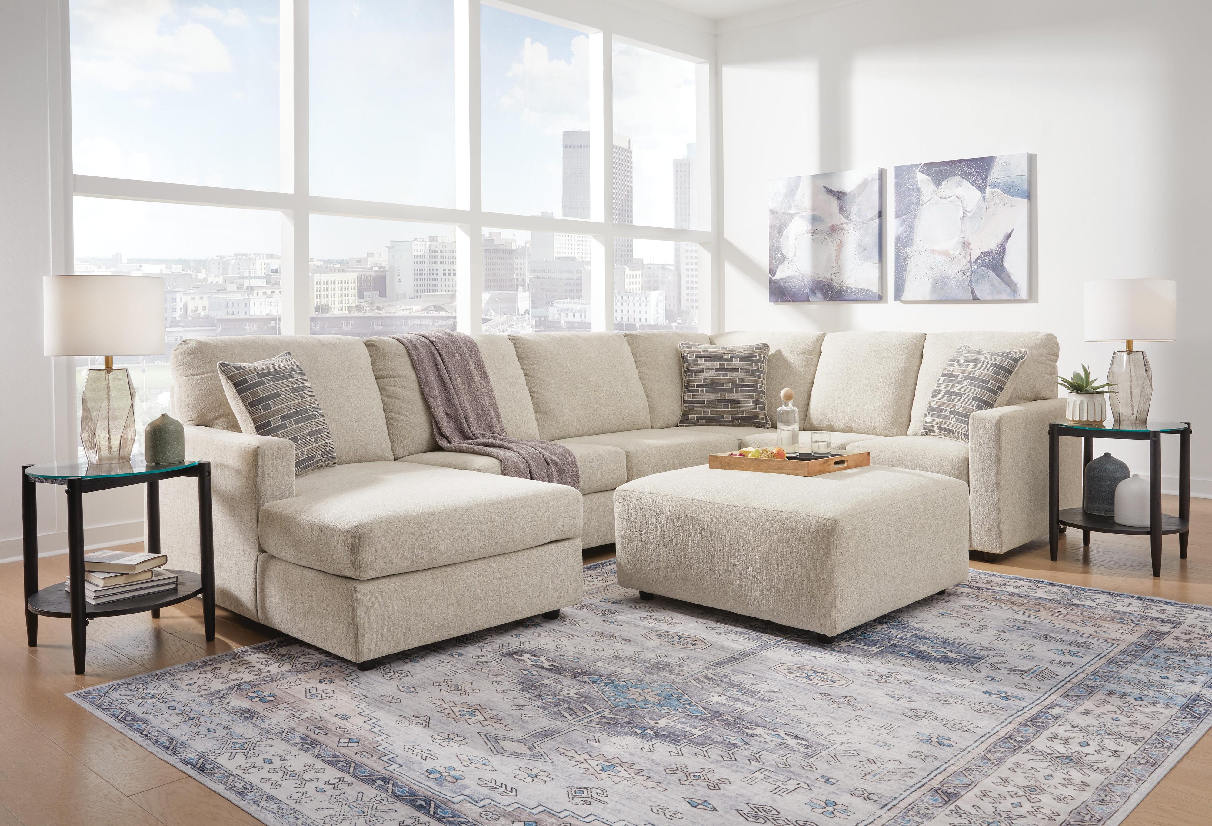 Edenfield 3-Piece Sectional with Ottoman