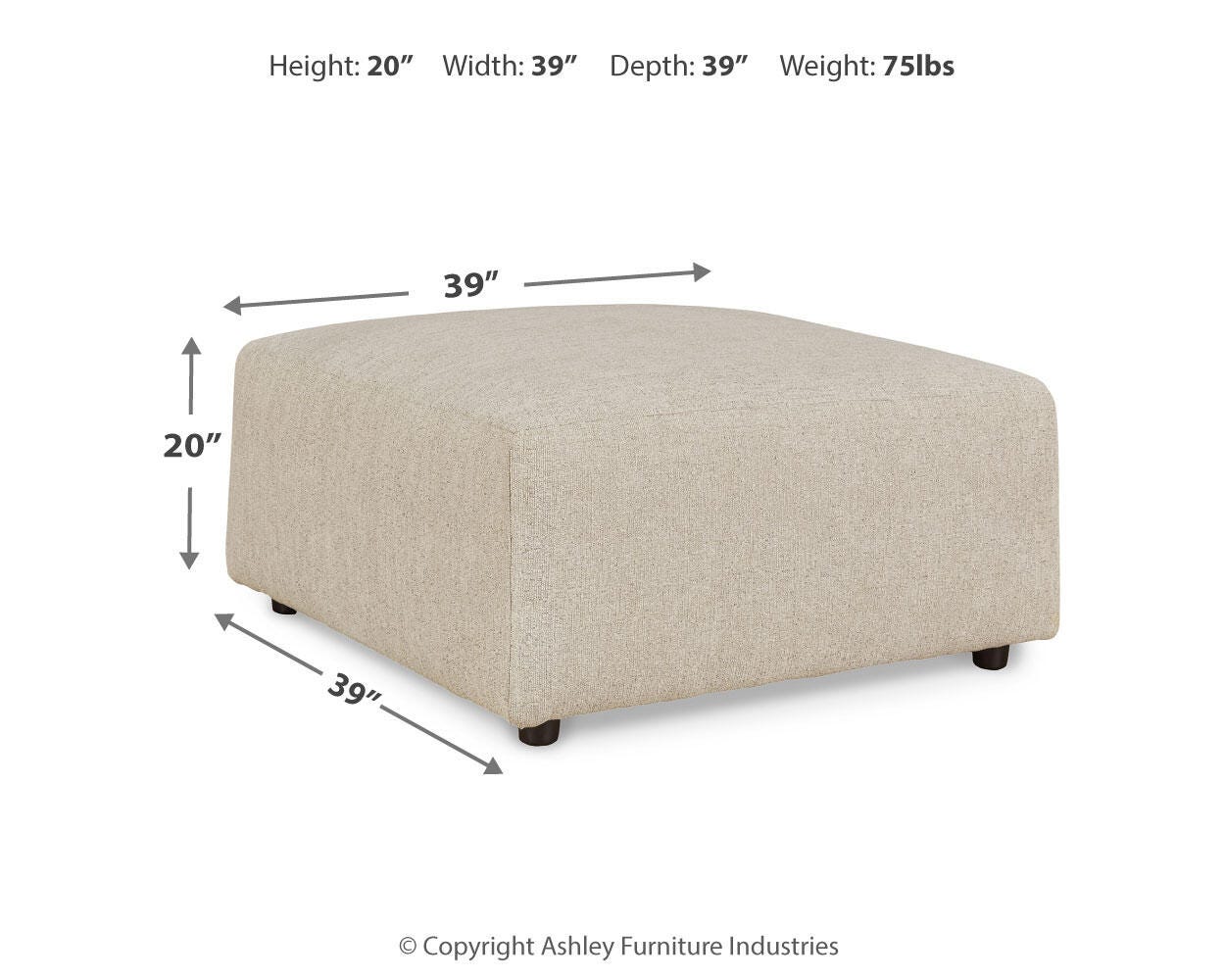 Edenfield Oversized Accent Ottoman