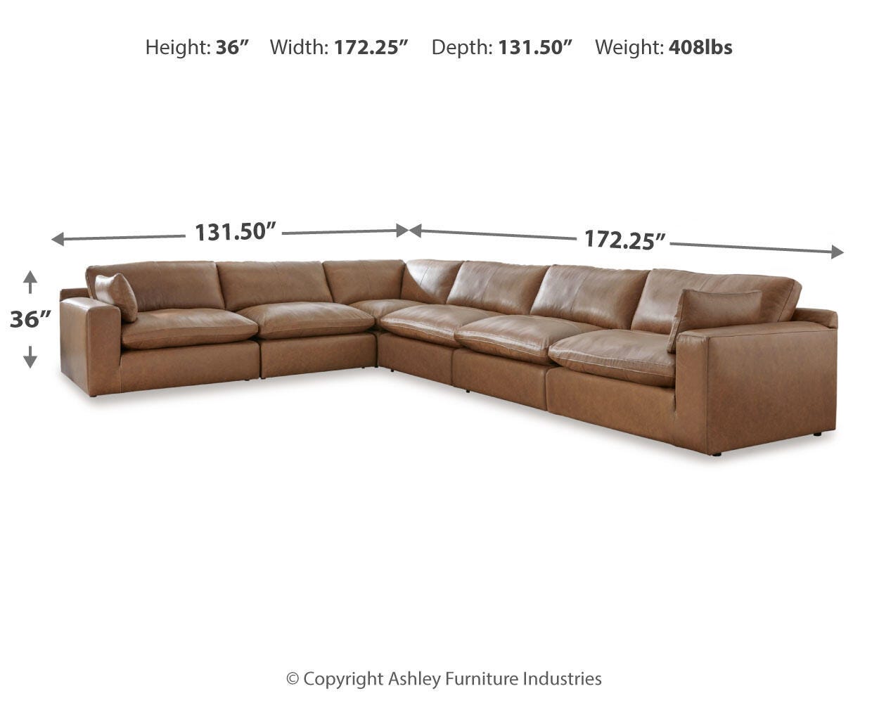 Emilia 6-Piece Sectional with Ottoman