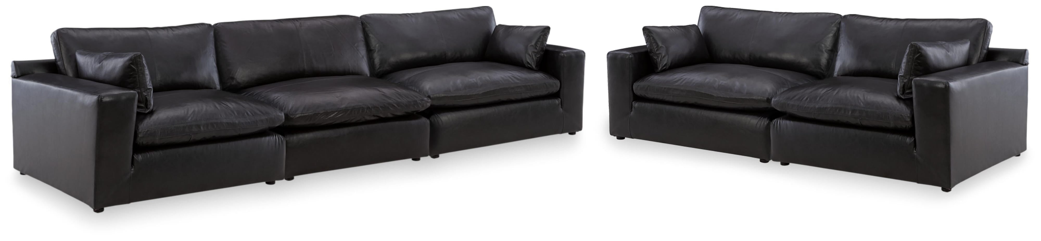 Emilia Leather Modular Sofa and Loveseat